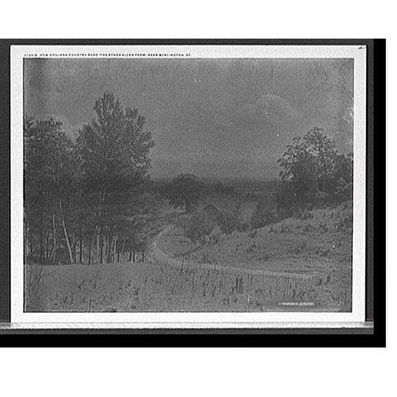 Historic Print, New England country road, (the Ethan Allen farm), near Burlington, Vt., 18" x 24"