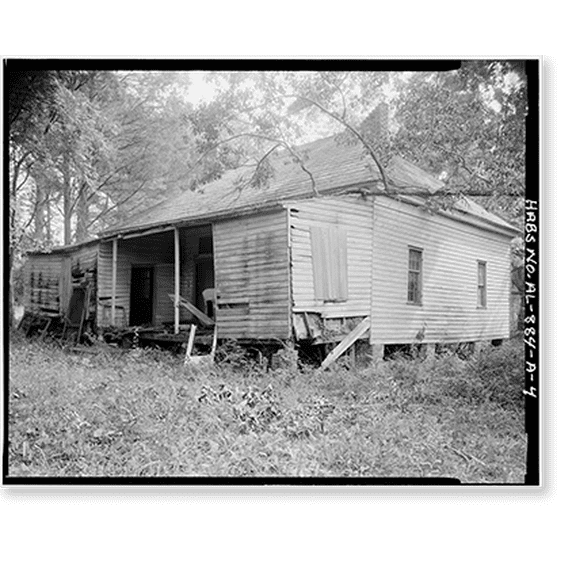 Historic Print, New Josiah Haigler Plantation House, County Highway 37 North of U.S. Highway 80, Burkville vicinity, Lowndes County, AL - 4, 16" x 20"