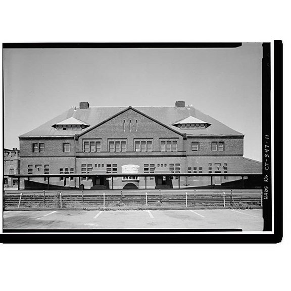 Historic Print, New London Railroad Station, State Street Vicinity, New London, New London County, CT - 11, 16" x 20"