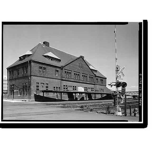 Historic Print, New London Railroad Station, State Street Vicinity, New London, New London County, CT - 9, 18" x 24"