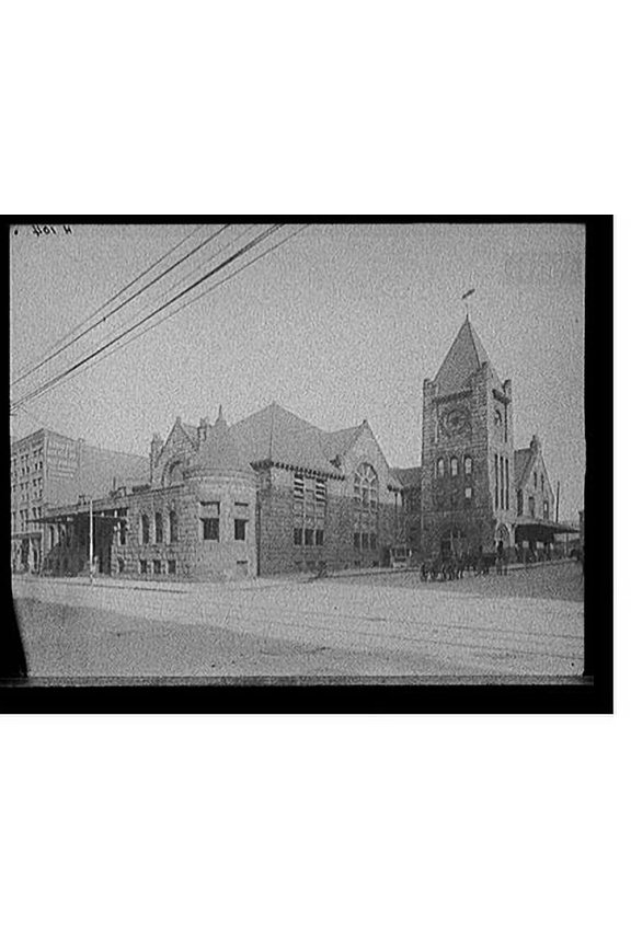Historic Print, [New York Central Railroad depot, Syracuse, N.Y.], 16" x 20"