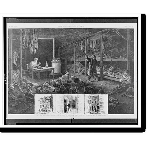Historic Print, New York City Cheap lodginghouses as nests of