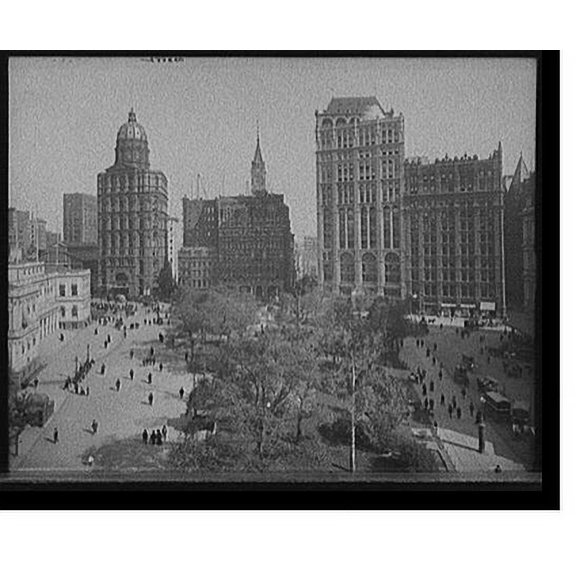 Historic Print, [New York City, Newspaper Row, Park Row], 18" x 24"
