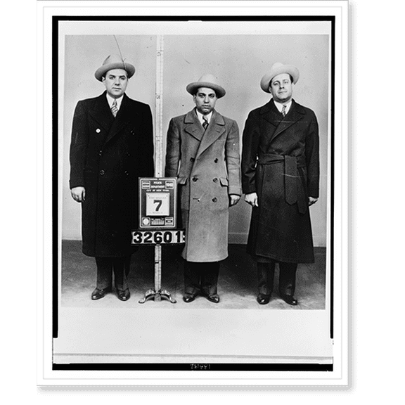 Historic Print, [New York City Police Department photograph of Murder Syndicate Trigger Men" (l to r) Harry Strauss, Harry Maione, and Frank Abbadanda]", 18" x 24"
