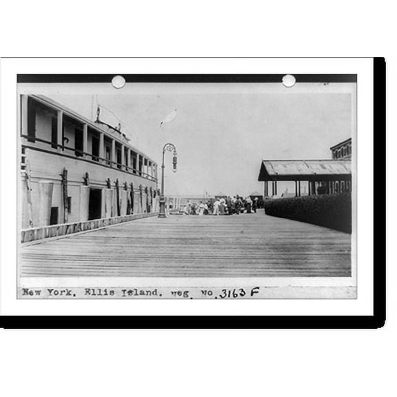 Historic Print, New York. Ellis Island, 18" x 24"