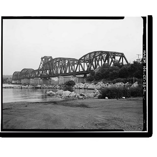 Historic Print, New York, New Haven & Hartford Railroad, Groton Bridge