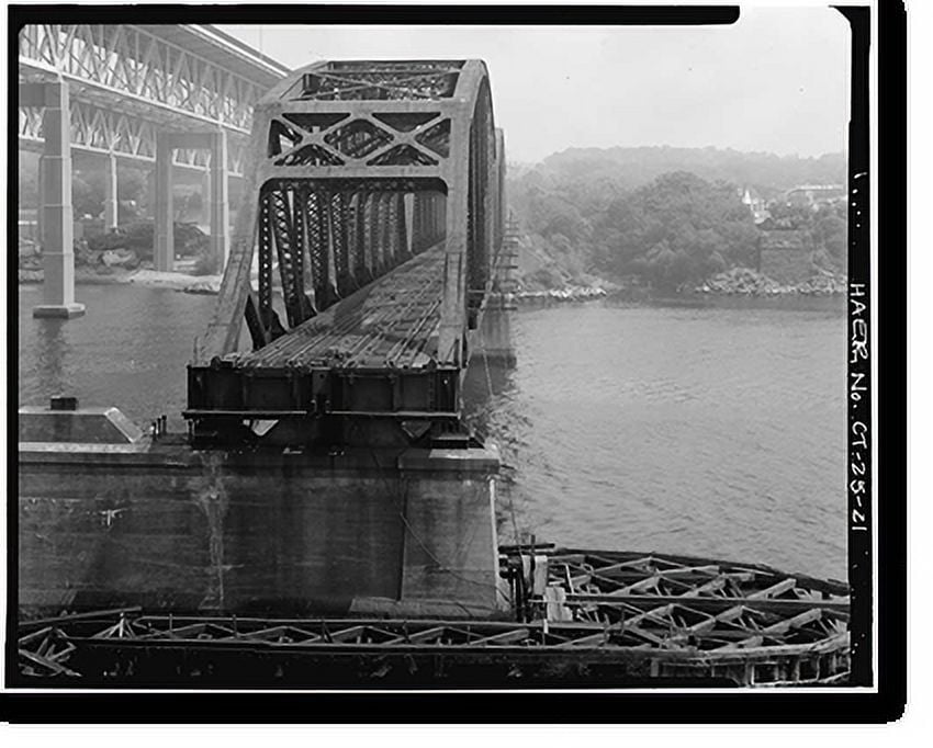 Historic Print, New York, New Haven & Hartford Railroad, Groton Bridge