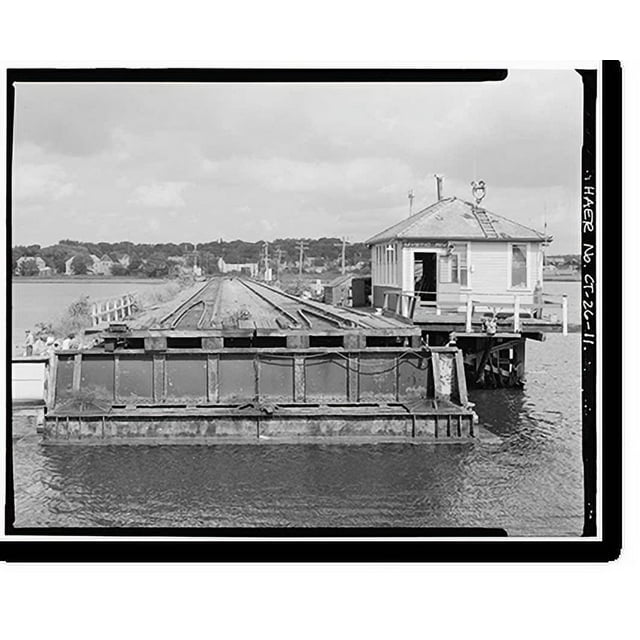 Historic Print, New York, New Haven & Hartford Railroad, Mystic River