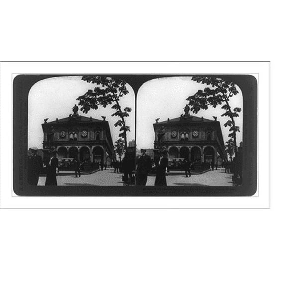 Historic Print, New York Herald Building. copy of an Italian palace, B'way and 34th St., N.Y., 18" x 24"