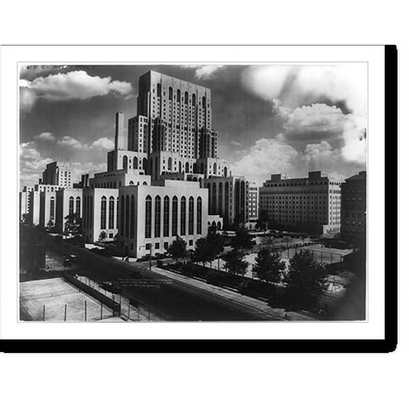 Historic Print, New York Hospital - Cornell Medical College, Association Bldgs., York Ave., 16" x 20"