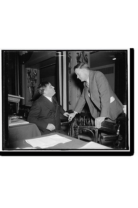 Historic Print, New York Mayor and NLRB chairman. Washington, D.C., Nov. 16. No doubt these two gentleman, Mayor Fiorello Laguardia of New York City, and J., 16" x 20"