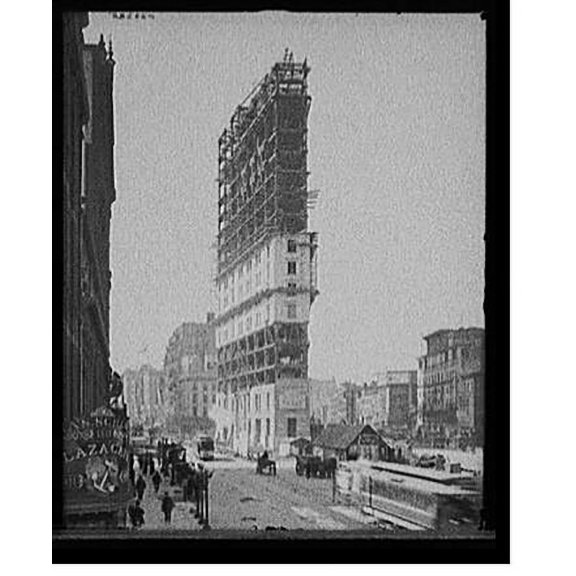 Historic Print, [New York, N.Y., Times Building under construction], 18" x 24"