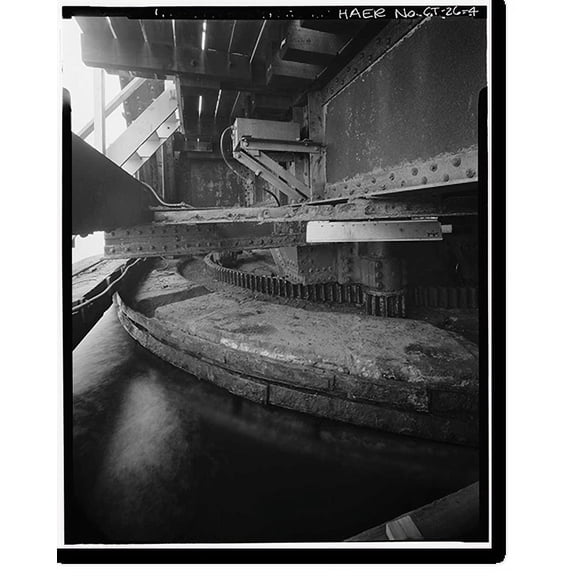 Historic Print, New York, New Haven & Hartford Railroad, Mystic River Bridge, Spanning Mystic River between Groton & Stonington, Groton, New London County, CT - 4, 18" x 24"