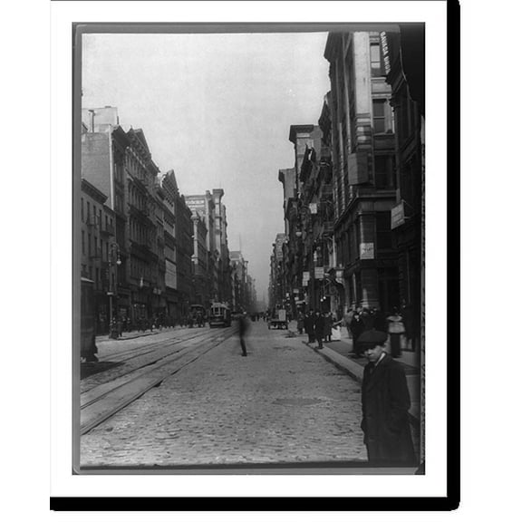 Historic Print, New York, New York - Broadway, looking north from Canal St., 18" x 24"