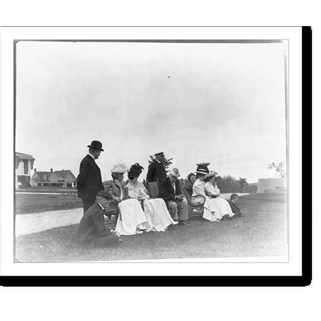Historic Print, [New York Oyster Bay, Long Island Yacht Club group