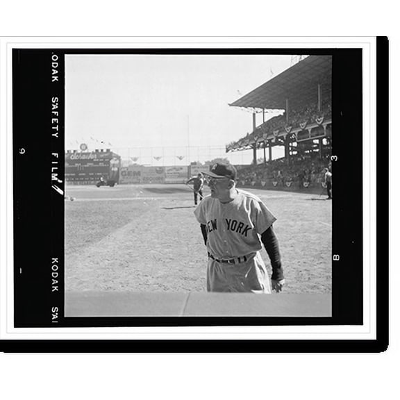 Historic Print, [New York Yankees' manager Casey Stengel standing on field before 1956 world series game at Ebbets Field], 16" x 20"