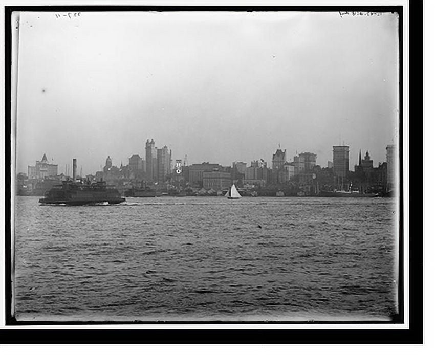 Historic Print, New York from Jersey City, 16" x 20"