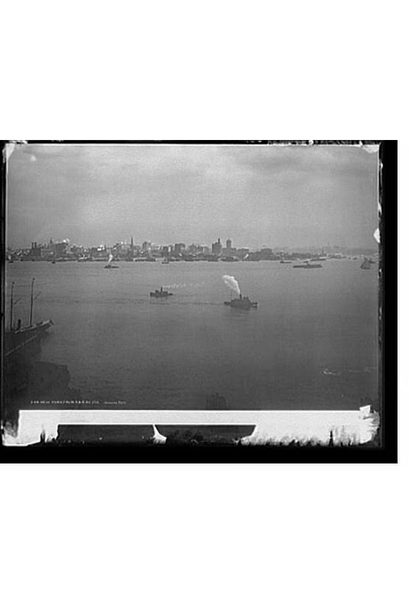 Historic Print, New York from P&R Ry. station, 16" x 20"