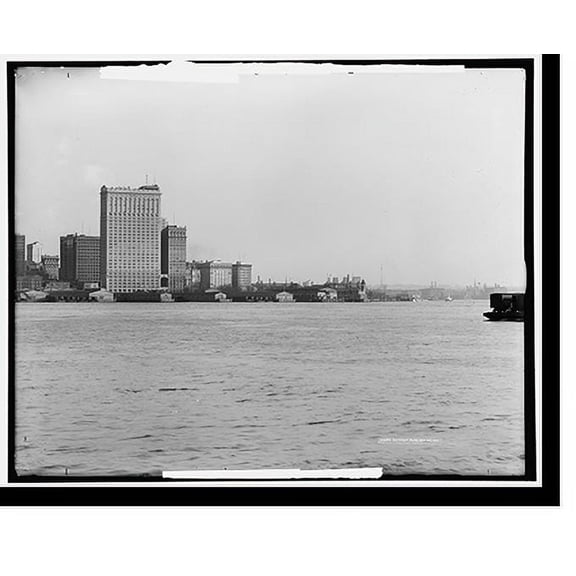 Historic Print, New York sky line from New Jersey, 18" x 24"