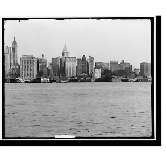 Historic Print, New York sky line from New Jersey - 2, 16" x 20"