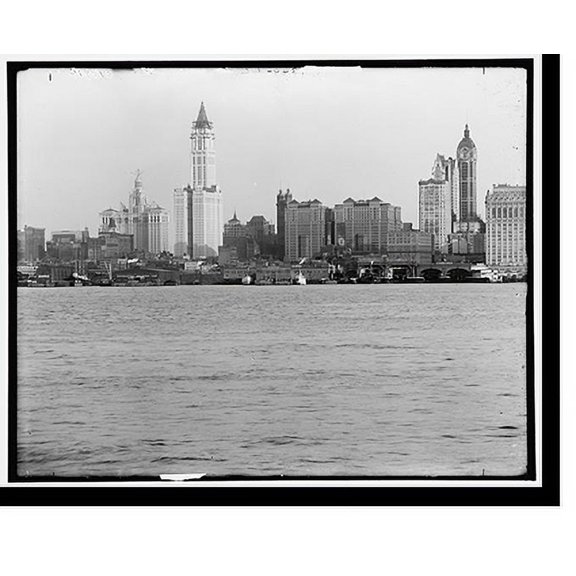 Historic Print, New York sky line from New Jersey - 3, 18" x 24"