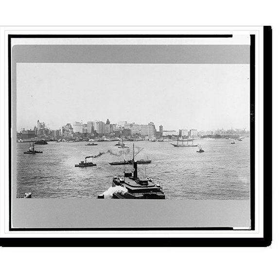 Historic Print, New York waterfront, 18" x 24"