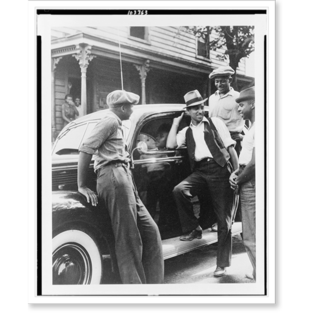 Historic Print, New car, South Richmond, Virginia, August, 1938.Robert
