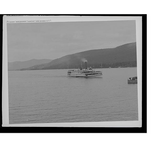 Historic Print, New steamer Horicon, Lake George, N.Y., 18" x 24"