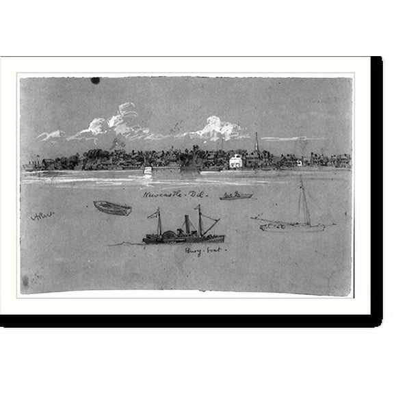 Historic Print, Newcastle, Del., 16" x 20"