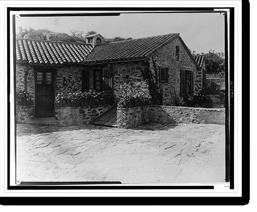 Historic Print, [Newport, Rhode Island. A.C. James home, Suprise Valley", view of stone house
