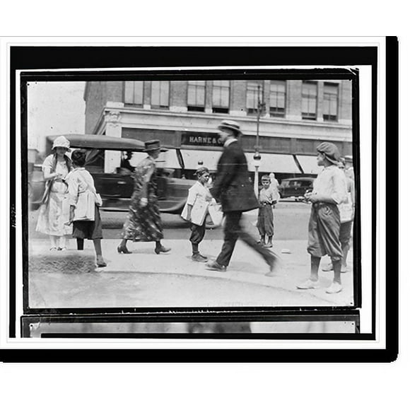 Historic Print, Newsies at work in Newark, N.J. Aug 1, 1924. Location: Newark, New Jersey., 16" x 20"