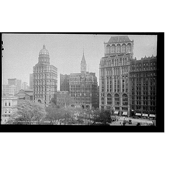 Historic Print, Newspaper Row, New York - 4, 18" x 24"