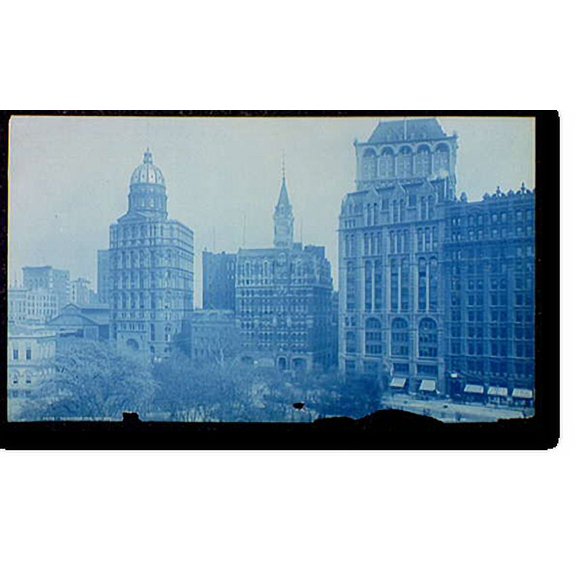 Historic Print, Newspaper Row, New York - 5, 18" x 24"