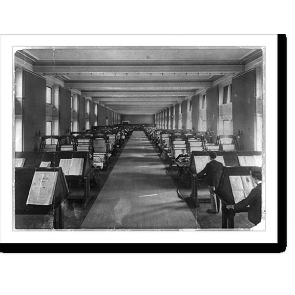 Historic Print, Newspapers & Current Periodicals Reading Room, Library of Congress, 16" x 20"