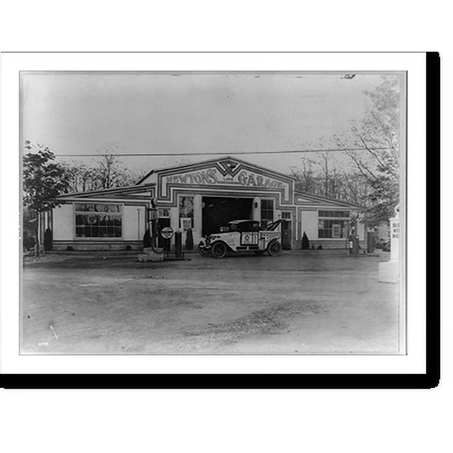 Historic Print, [Newton's Garage, Lake Ronkonkoma, Long Island, New