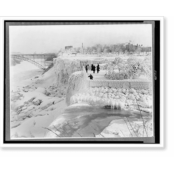 Historic Print, [Niagara Falls frozen over, at Bridal Veil Falls, New York], 18" x 24"