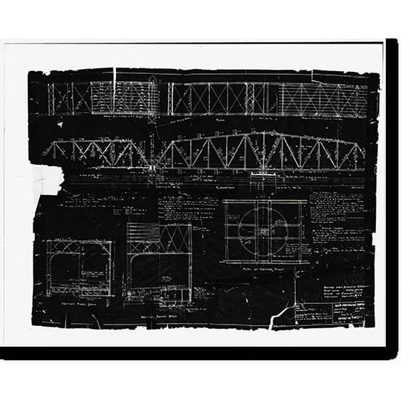 Historic Print, Niantic River Swing Bridge, Spanning Niantic River between East Lyme & Waterfo, East Lyme, New London County, CT - 8, 18" x 24"