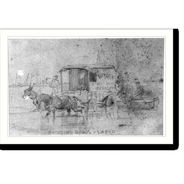 Historic Print, [Nine camp scenes], 16" x 20"