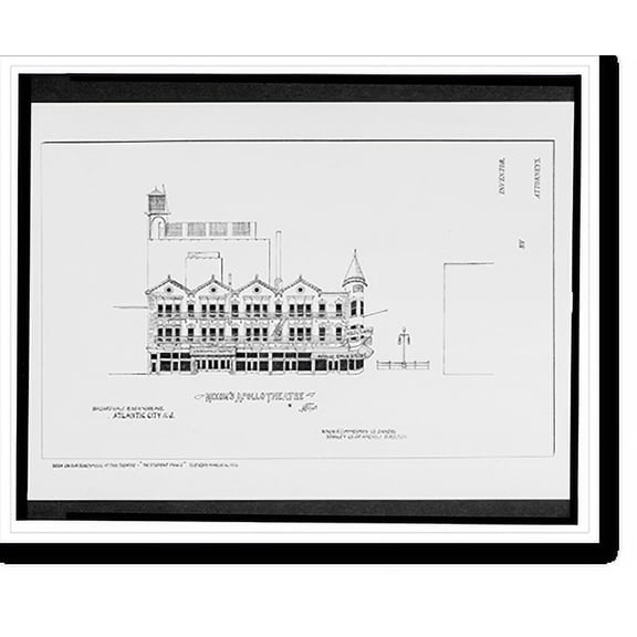 Historic Print, [Nixon's Apollo Theatre, Boardwalk and New York Ave., Atlantic City, New Jersey].AFD 1929., 18" x 24"