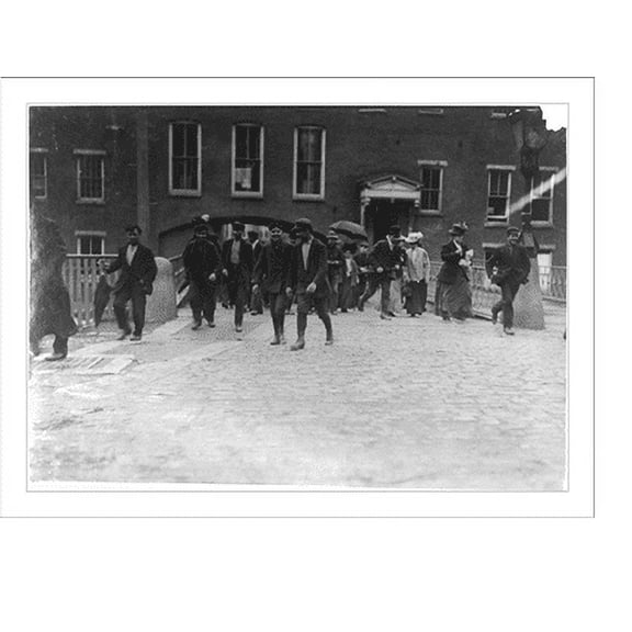 Historic Print, Noon, May 22, 1909. Amoskeag Mills, Manchester, N.H. Location: Manchester, New Hampshire., 18" x 24"
