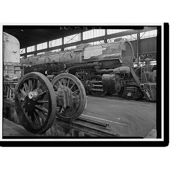 Historic Print, Norfolk & Southern Steam Locomotive No. 1218, Norris Yards, East of Ruffner Road, Irondale, Jefferson County, AL - 2, 16" x 20"