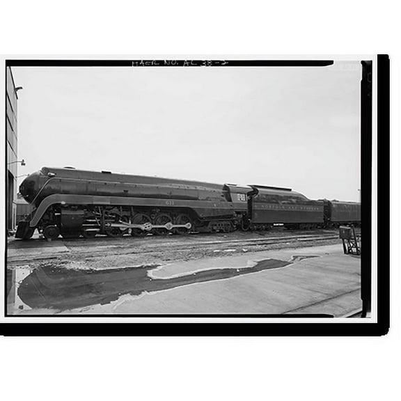 Historic Print, Norfolk & Southern Steam Locomotive No. 611, Norris Yards, East of Ruffner Road, Irondale, Jefferson County, AL - 2, 16" x 20"