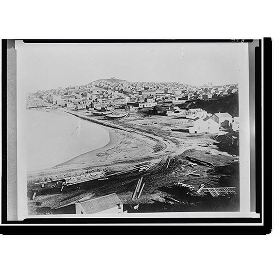 Historic Print, North Beach, Historic View, 1865, San Francisco, San Francisco County, CA, 18" x 24"