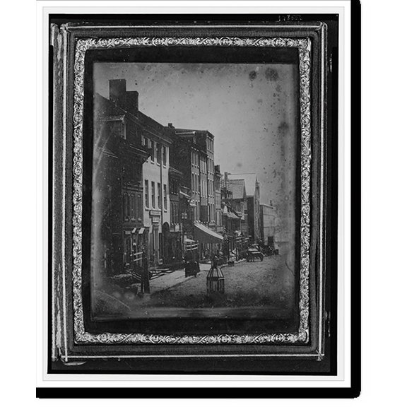 Historic Print, [North side of Chestnut Street, below Second Street, Philadelphia, Pennsylvania], 16" x 20"
