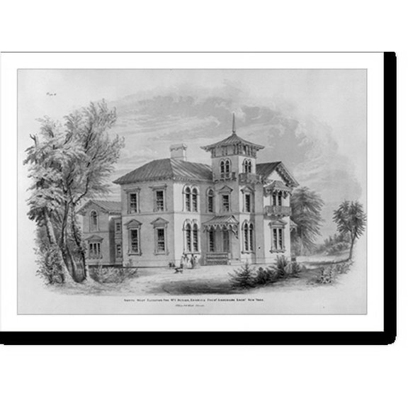 Historic Print, North west elevation for No. 1 design, Charles Fredk. Anderson Archt. New York - 2, 16" x 20"