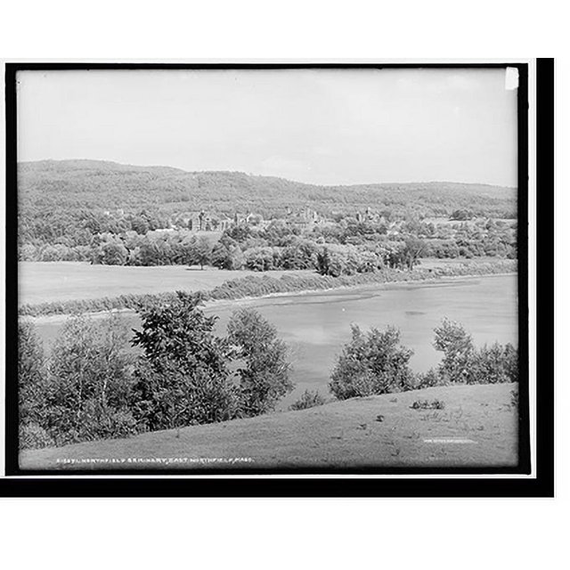 Historic Print, Northfield Seminary, East Northfield, Mass., 16" x 20