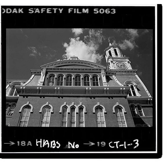 Historic Print, Norwich City Hall, Union Square, Norwich, New London County, CT - 3, 16" x 20"