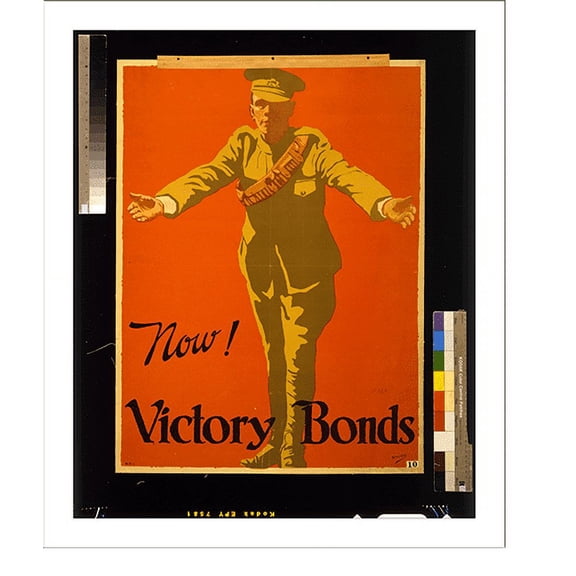 Historic Print, Now! Victory Bonds.Sampson., 16" x 20"