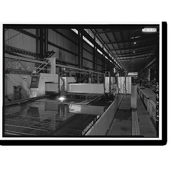 Historic Print, O'Neal Steel, Incorporated, Fabrication Shop, 744 Forty-first Avenue North, Birmingham, Jefferson County, AL - 3, 16" x 20"