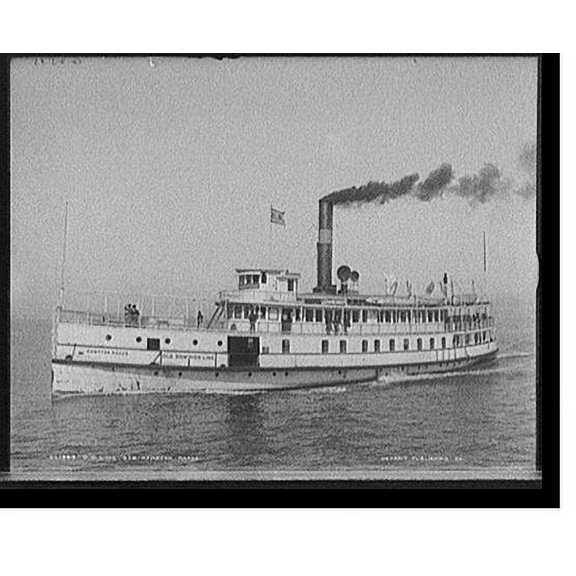 Historic Print, O[ld] D[ominion] Line, Str. Hampton Roads, 16" x 20"